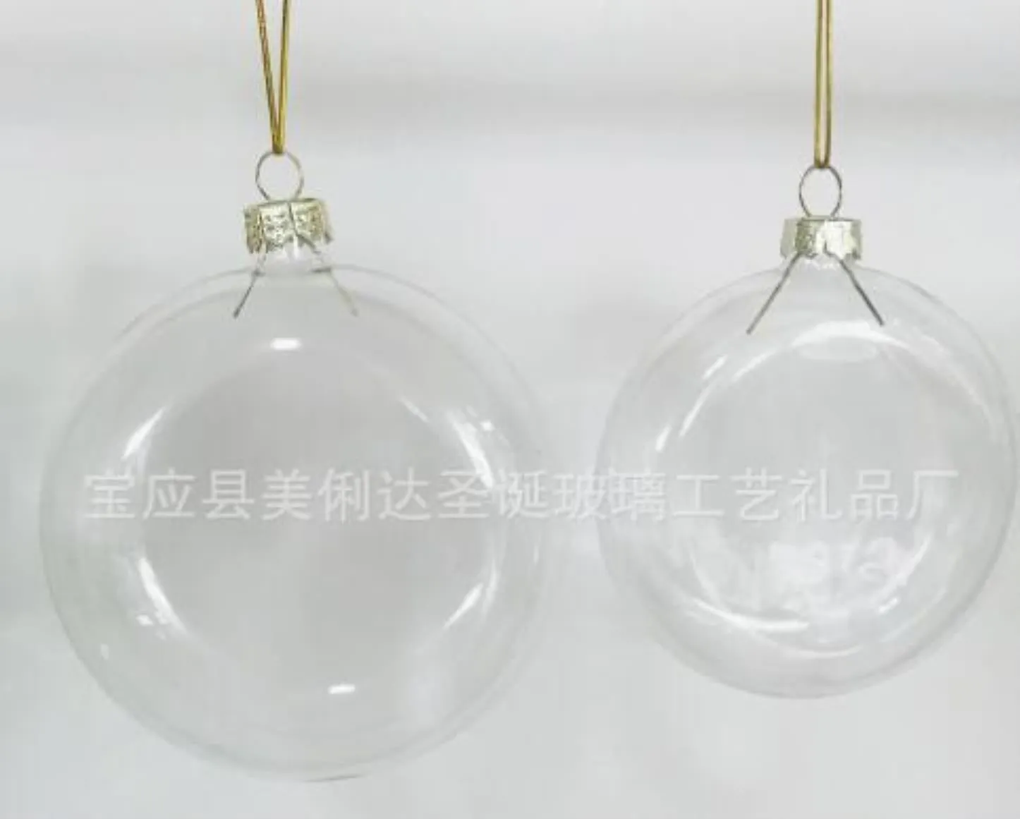 Decorações de Natal Diy pintável Clear Christmas Decoration 80mm Glass Disc Ornament com Sier Cap 100/Pack1 Drop D DHTLU DHTLU