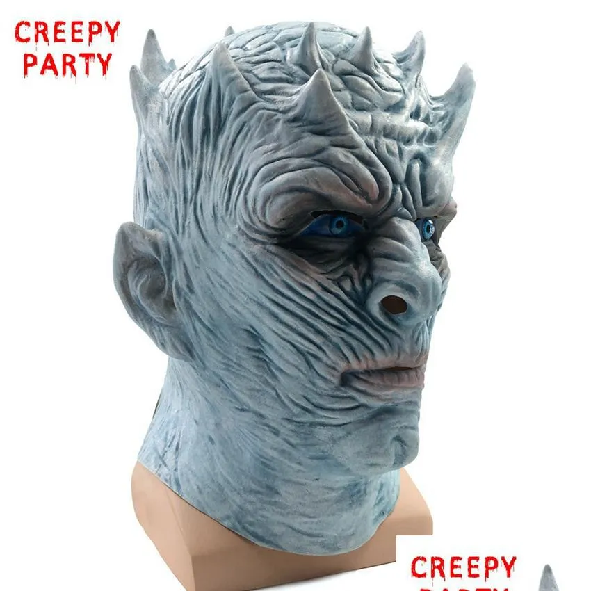 Maski imprezowe Halloweenowe noce Król Walker twarz Noc Re RE Zombie LaTex Adts Cosplay Tron Costume Party Drop dostawa dom ogród dhtlt