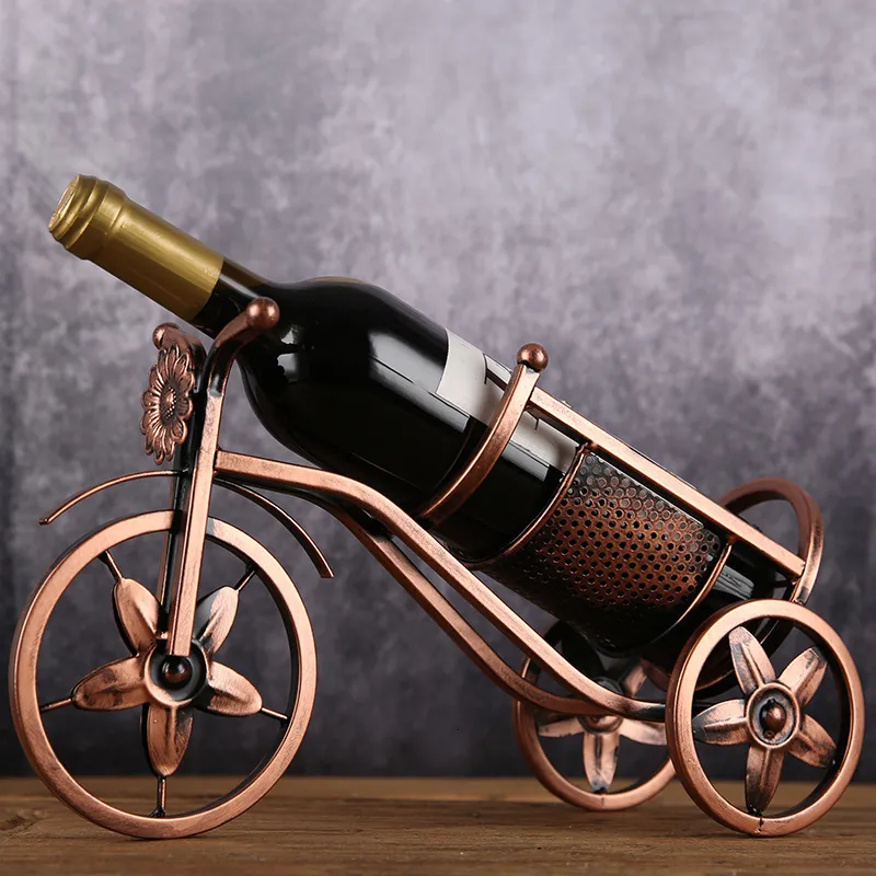 Tabletop Wine Bottle Holder Vintage Metal Barrel Tricycle Model Wine Holder Ornamental Iron Art Bike Bottle Rack Goblet Hanger Wine Serving Bar Decor Craft 221121 From Long10 21.78 DHgate.Com