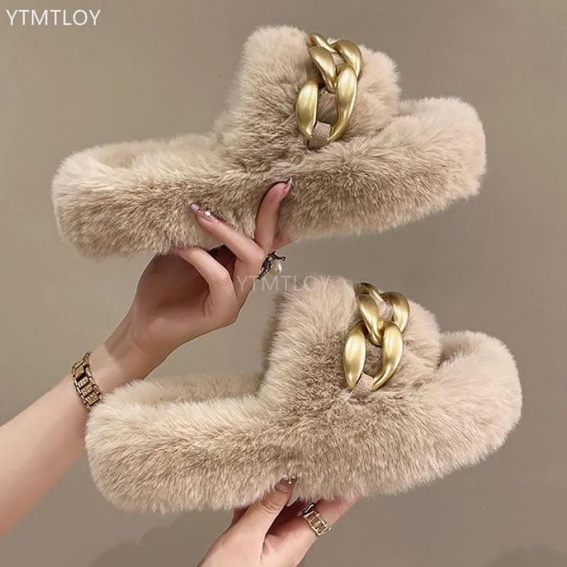 Slippers Fur Женские осенние зима