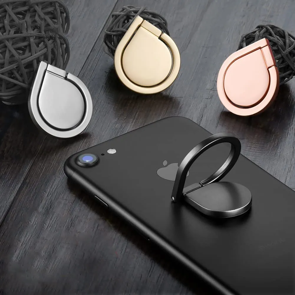 360 Rotation Metal Ring Phone Holder New Style Magnetic Cell Phone Mounts For iPhone Samsung Universal All Cellphone With Retail Package