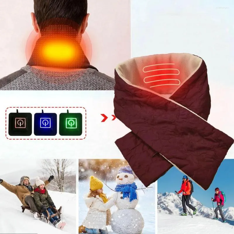 Dekens nekverwarming sjaal drie temp-instellingen-USB aangedreven door power bank schouder beschermende warmte verwarmd voor vrouwen/mannen deken
