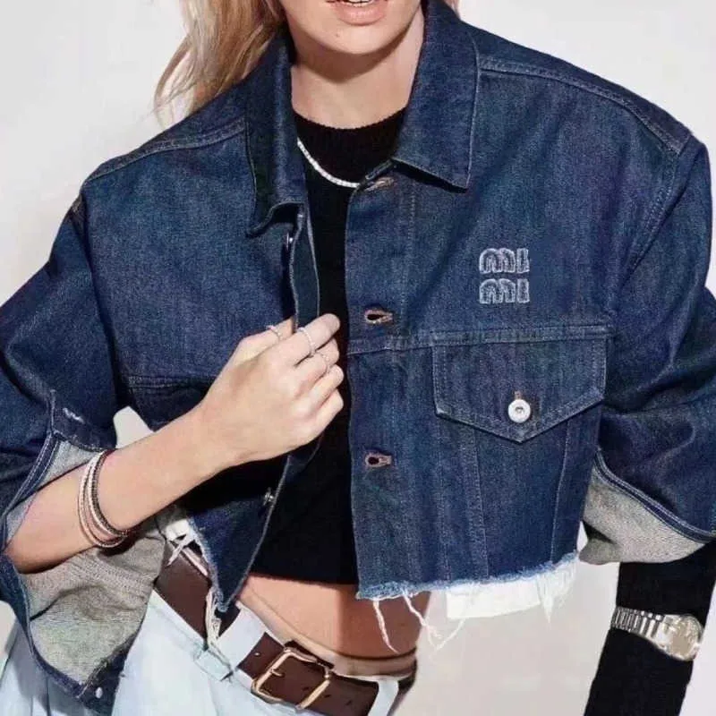 Womens Denim Jacket With Hood, Stylish Short Denim Coat With