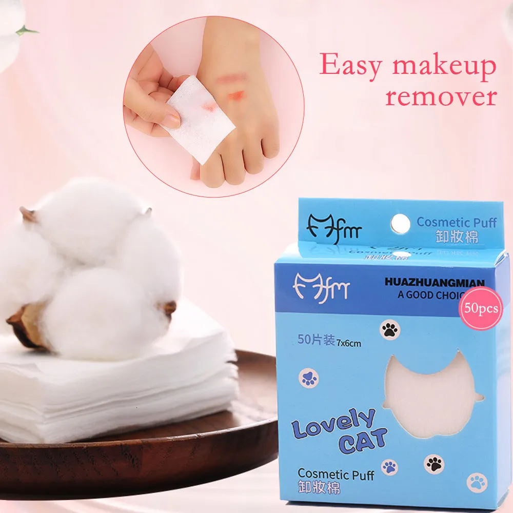 Tissu 50pcsbag core-coton bio coréen Nettoyage de vernis à ongles Rébarrant cosmétique maquillage de beauté outils de soins de la peau 221121