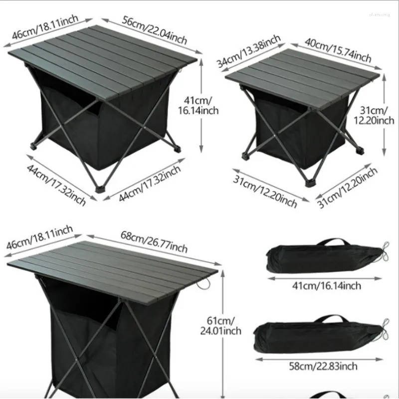 Camp Furniture Outdoor Camping Folding Table Storage Bag Self-driving City Waterproof Portable Small Barbecue