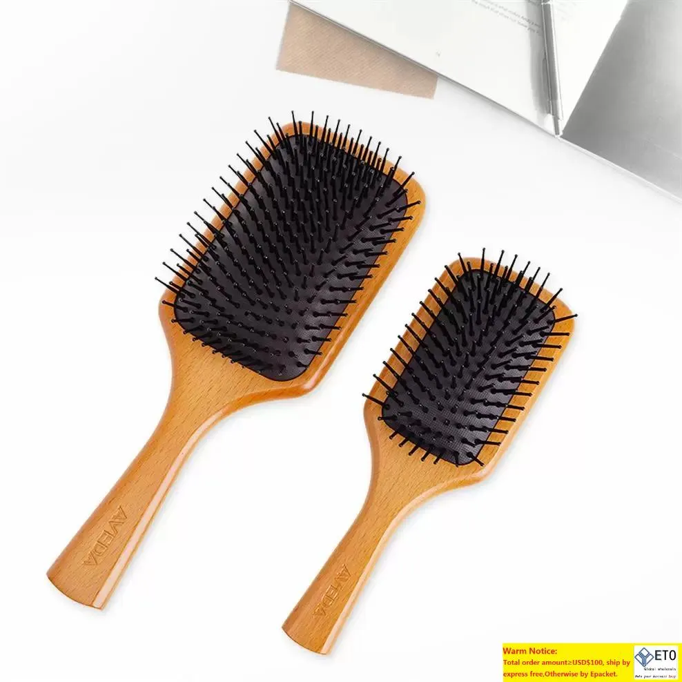 Aveda Paddle Brush Brosse Club Massage Brush Comb Voorkom Trichomadesis Massager Size S L met Retail