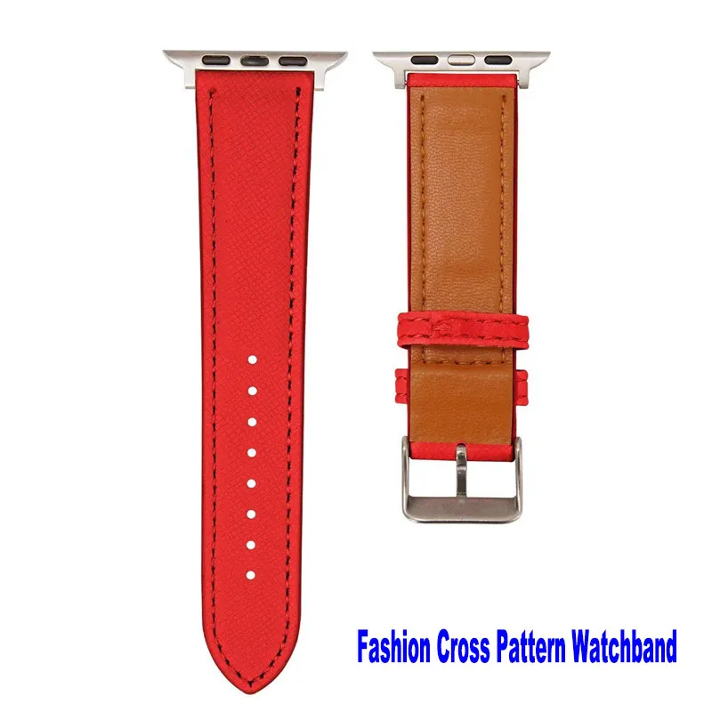 Cross Pattern Leather Bands Straps Compatible with Apple Watch 38mm 40mm 41mm 42mm 44mm 45mm 49mm Women Band Strap with Silver Buckle for iWatch SE2/SE/Ultra 8/7/6/5/4/3/2/1