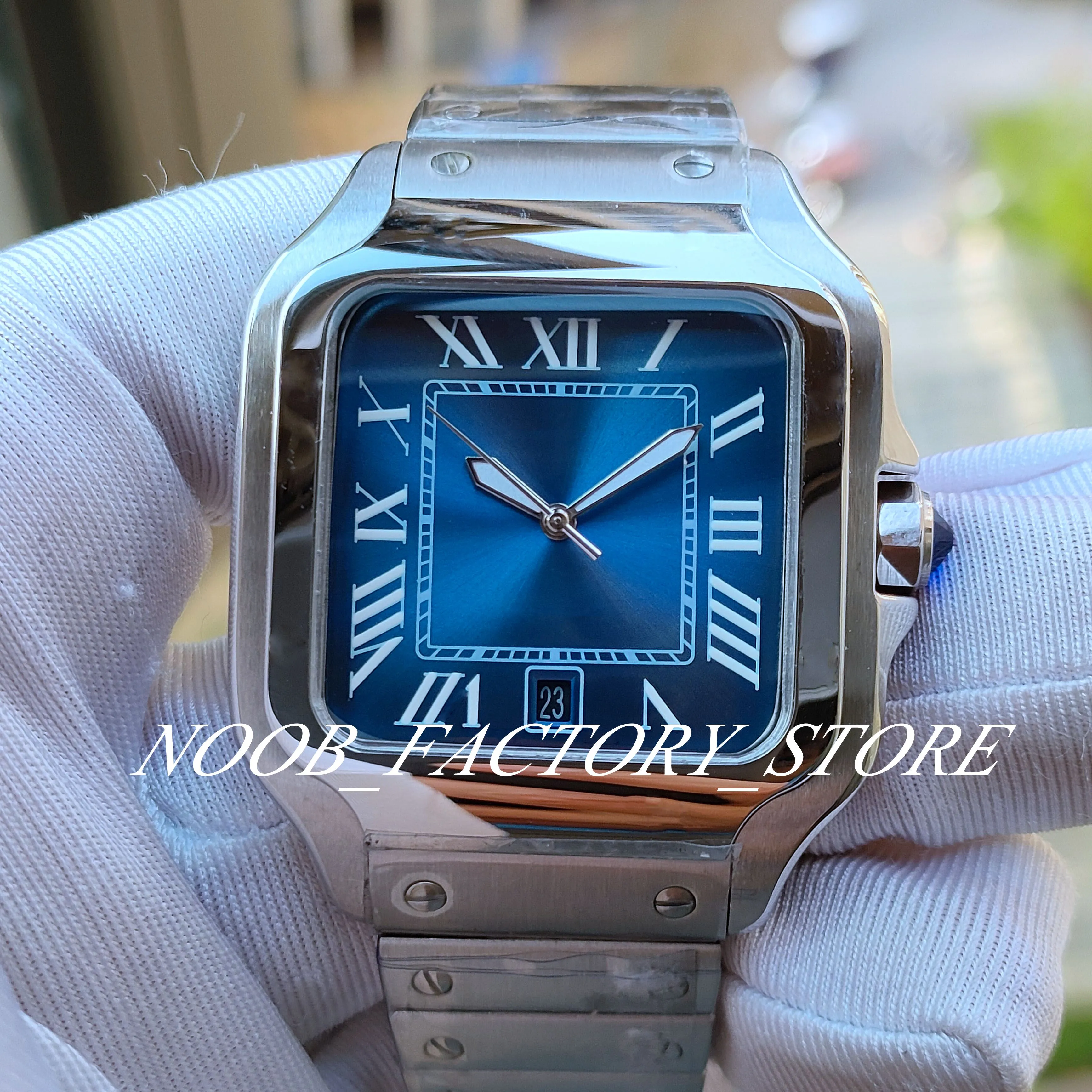 Orologio da uomo Classic Super Factory Quality Quadrante blu Uomo 100 XLTwo Tone Bracciale in acciaio inossidabile Movimento automatico Orologi da polso Orologio sportivo da uomo