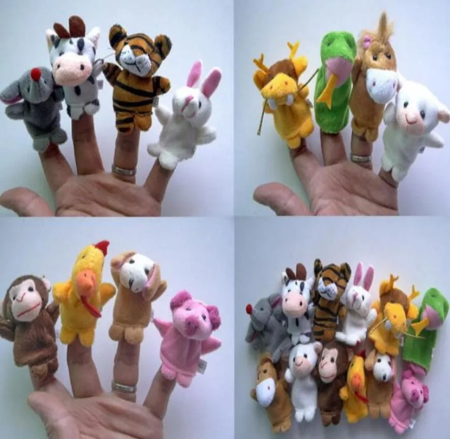 60pcs5lot Finger Puppet Plush Toys Chinese Zodiac Biological Doll For Kid Birthday Gift Animal Cartoon Baby Favorite Finger Doll2548943