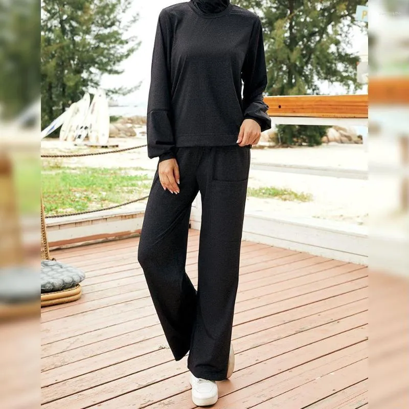 Ubranie etniczne Hidżab dres 3PCS Islamskie zestawy muzułmańskich