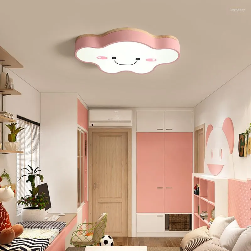 Chandeliers Smile Cloud Modern Led Chandelier For Kid's Room Children Bedroom White/Pink/Green/Blue Color 110V 220V Lighting Light