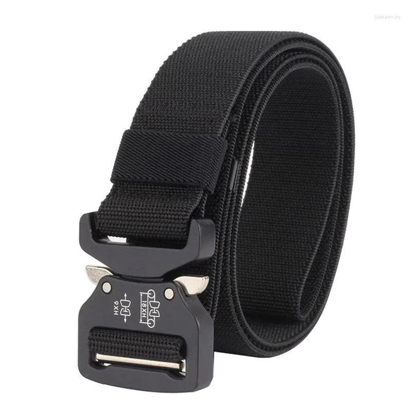 Ремни 2022 Unisex Belt Fashion Elastic Force Canvas Мужчины высококачественные сплавные вставки сплав Пжаска повседневное спорт