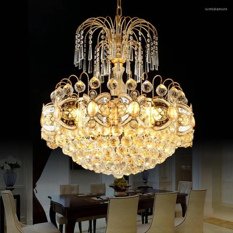 Lustres LED moderne Lustre éclairage maison Lustre K9 cristal pour salle à manger chambre salon plafonniers