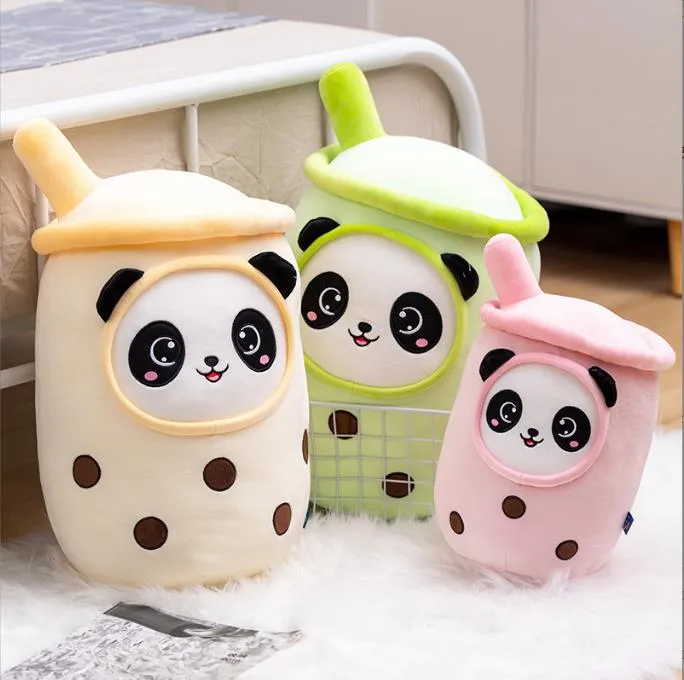 kawaii 밀크 티 컵 봉제 장난감 박제 인형 소프트 수면 홀드 베개 애니메이션 쿠션 귀여운 크리스마스 생일 선물