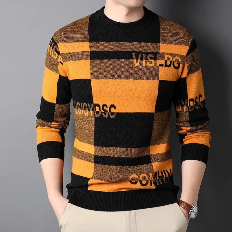 Luxury Mens Knit Borg Pullover Sweater With Letter Design Designer