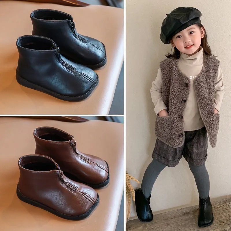 Bottes fille princesse Martin bottes automne hiver école pour enfants garder au chaud chaussures en coton bébé garçon court 1 3 15 ans 221121