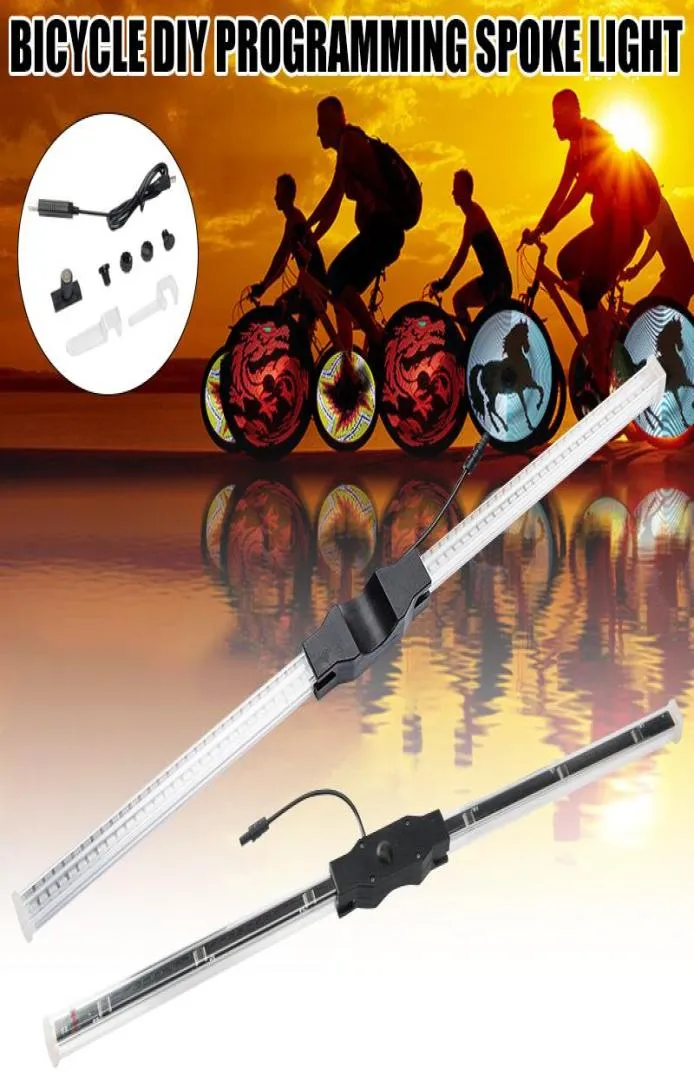 Światła rowerowe DIY Rower Spoks LED USB ładowna wodoodporna lampa dekoracyjna dla EDF883206628