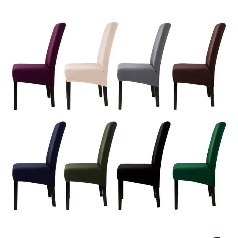 Stoelbedekkingen vaste printen flexibel elastisch antidirty big stoel ER Banquet El Dining Home Decoratie Slipper groot formaat xl druppel deli dhyaz