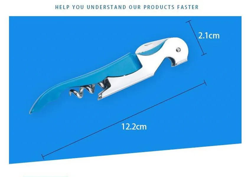 DHL Kurkentrekker wijnflesopeners multikleuren Double Reach Wijn bierflesopener thuiskeuken Gereedschap FY3785