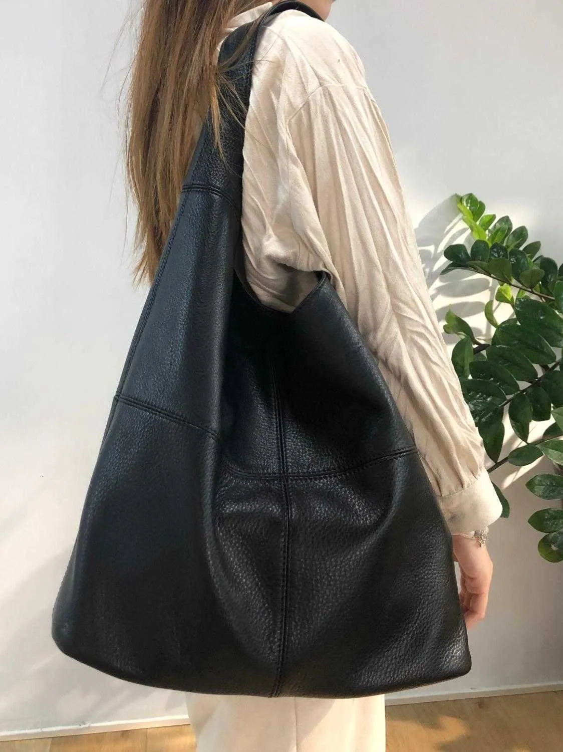 Sac de designer décontracté en cuir véritable souple, grands sacs fourre-tout pour femmes, sac à main de haute qualité, pratique voyage Shopping avec doublure, sac à bandoulière féminin