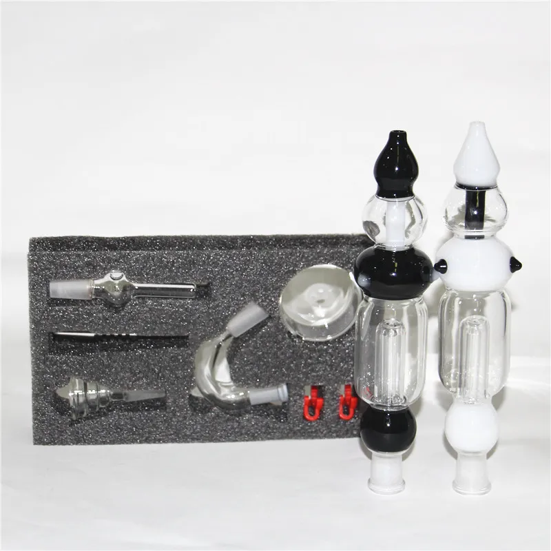 Hookahs nectar kit met titanium tip nagelkwarts tip 14 mm alle begeleidende mini -glazen pijp micro nc set