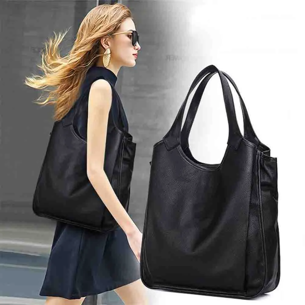 Borsa firmata Motingsome Minimalismo Borse Stile Donna Vera pelle Tote grande Borsa shopper in pelle bovina di alta qualità Borsa giornaliera da donna 2022 Nuovo