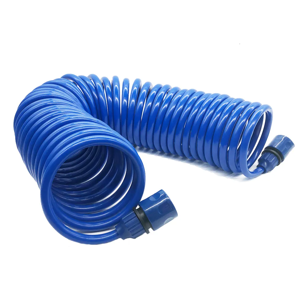 Tuyaux Jardin EVA Curly Water Spring Tube Pour Pistolet De Voiture Rondelle Fleur Pelouse Tuyau 221122