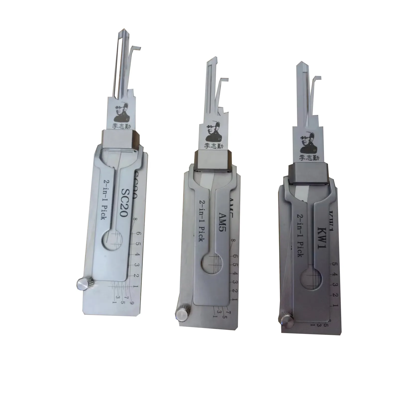 أدوات ومزودات الأقران الأصلية Lishi Lock Pick 2 في 1 KW1 AM5 SC20 Decoder لأقفال الباب المنزلي