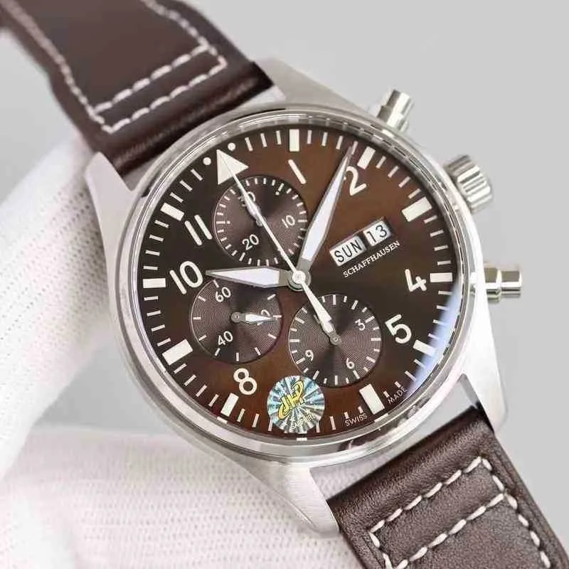 luxury iwc pilot watch high quality mechanical automatic wristwatch Full 6-pin Complex Function Leisure Business Dial Bjp9 2