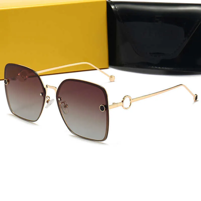 FANCY Designers Solglasögon Lyxiga Vintage Solglasögon Snygga modevita bågar polariserade för män Damglas UV400 med boxfodral