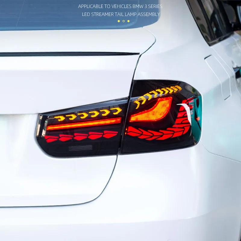 CAR TAILLIGHT DYNAMIC Streamer Turn 신호 브레이크 안개 주차 F30 F35 320I 325i 330i M3 테일 조명을위한 테일 램프 리버스 테일 램프.