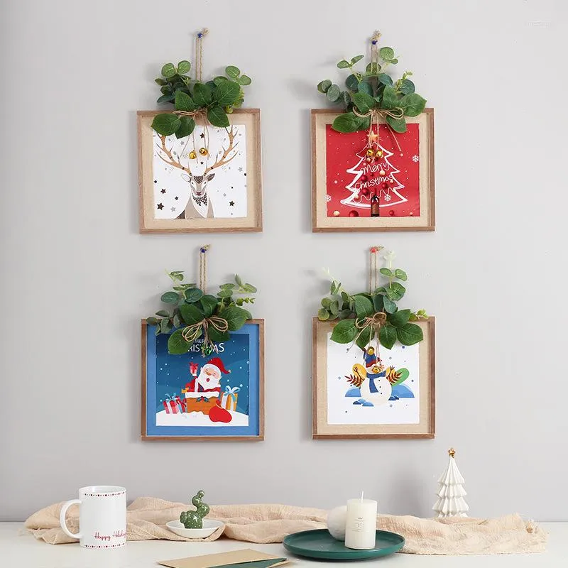 Flores decorativas Simulação Pintura de Natal Mural Decorações de casa Scandinavans Plantas de decoração de estar de estar