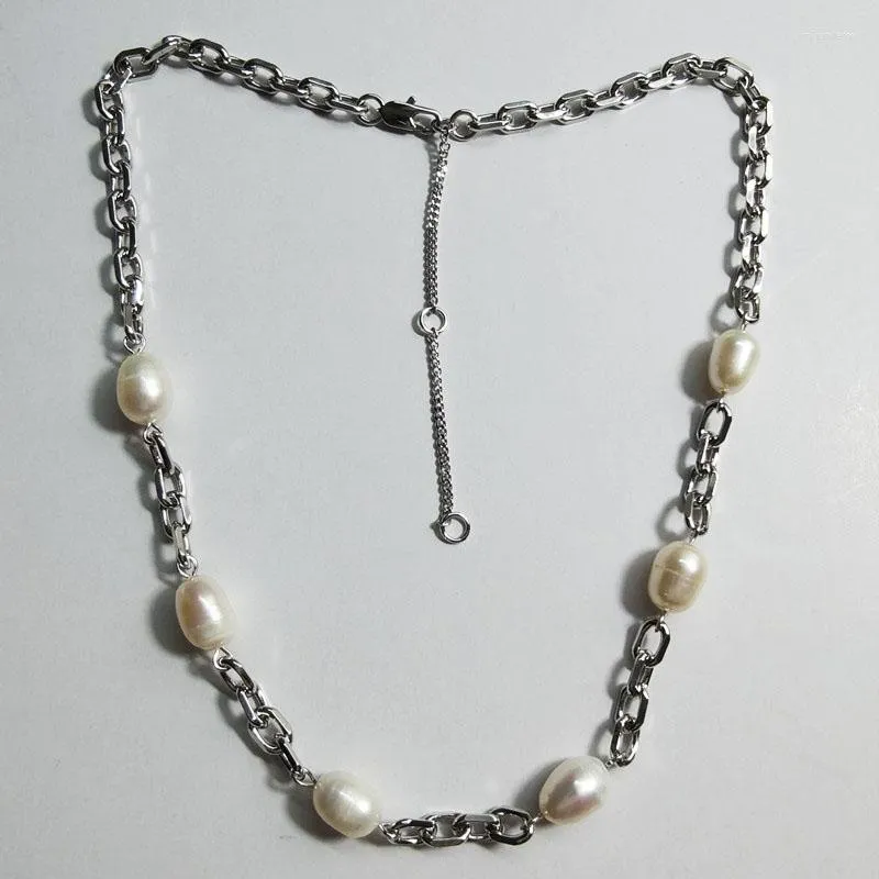 Chains Wholesale Factory Price Natural Pearl Necklace Platinum Plated Chain Choker