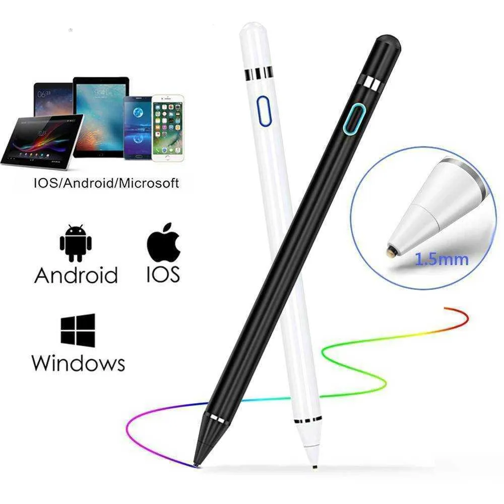 Universal Capacitive Stlus Touch Screen Pen Pen Smart Pen لنظام iOS/Android iPad Phone Stylus Pencil Touch Pen