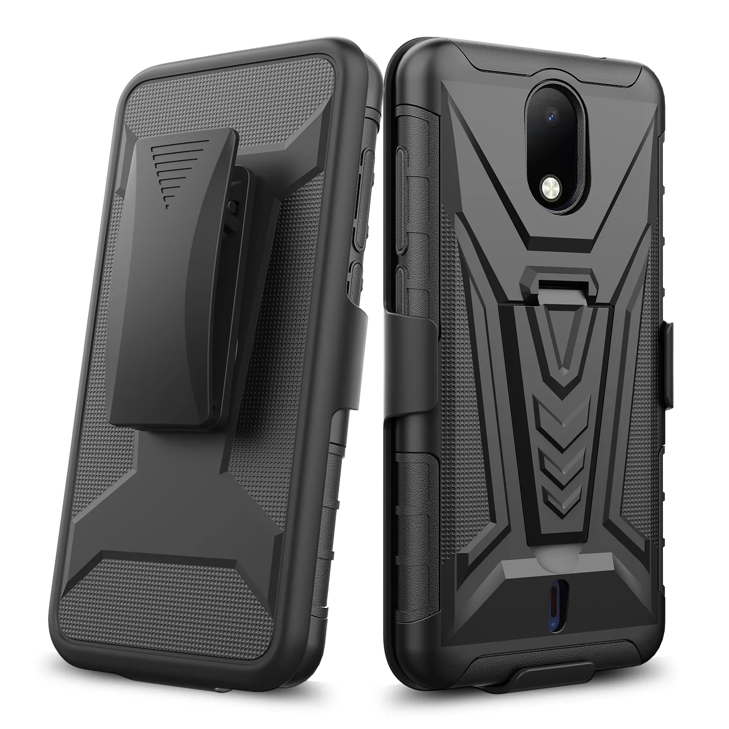 크리켓 오염을위한 미국 하이브리드 전화 케이스 3 아이콘 4 Dawson Wiko Ride U300 킥 스탠드 PC TPU Shockproof Cover