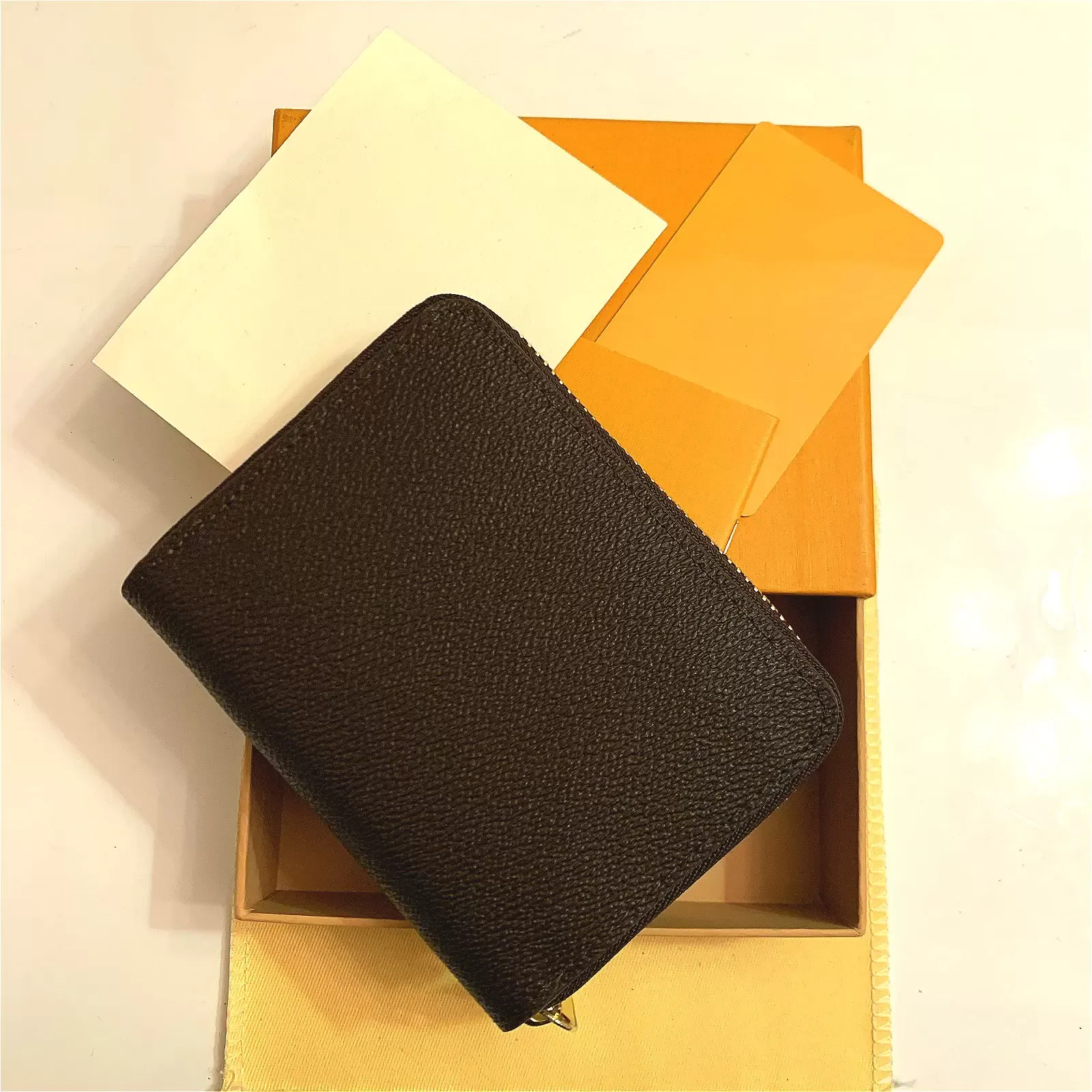 M42616 Luxury Designer Zippy short Wallet Women`s Zipper Brown Wallet Mono gram Canvers Leather Check Plaid Wallet card holder long busines