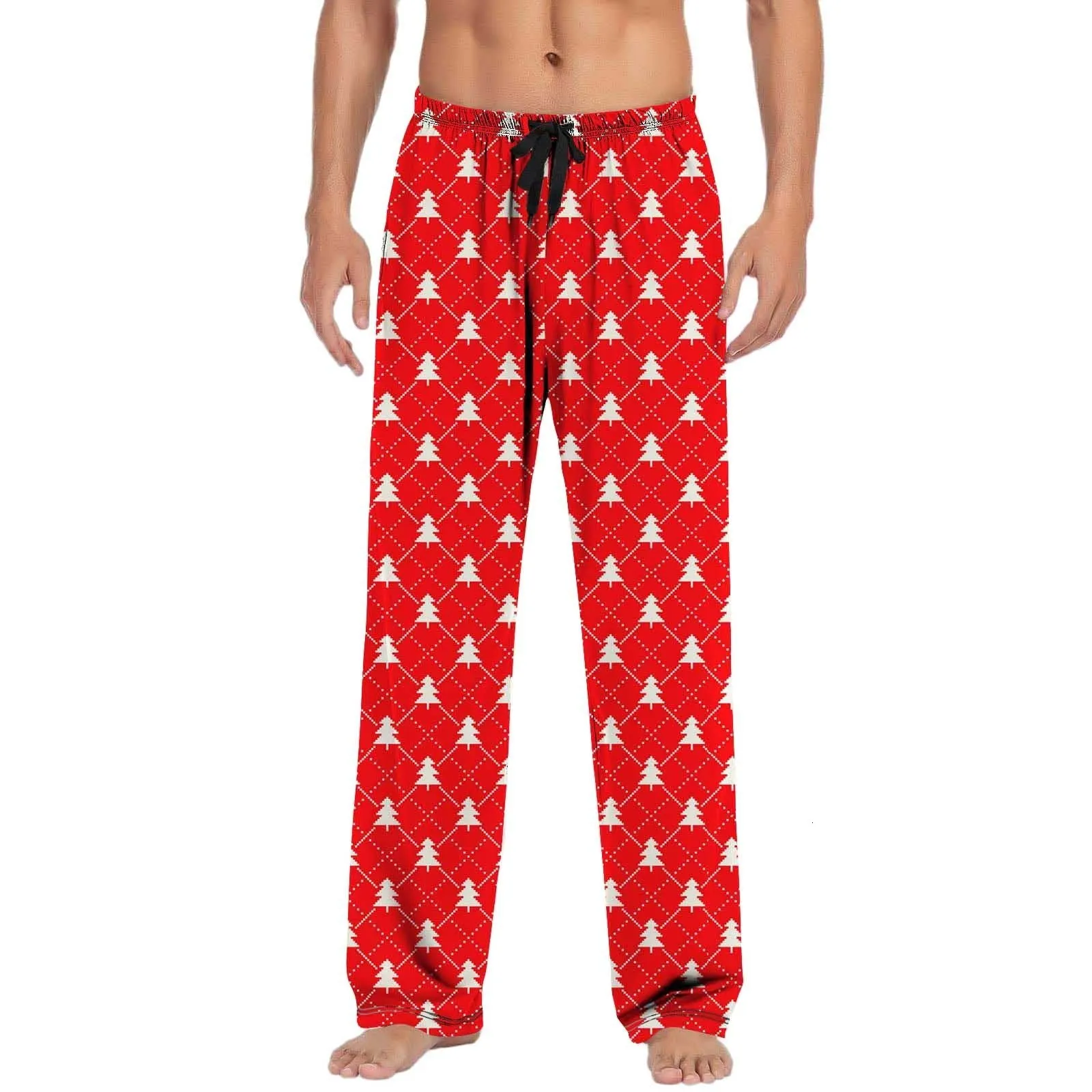 Men's Tracksuits Christmas Mens Casual Pants Pajama Pants With Drawstring  And Pockets Christmas Gift Warm And Tote Pants Mens Big And Tall 221122