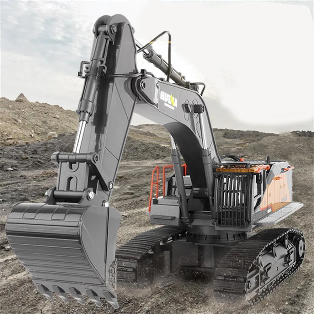 Electric RC Car Item HuiNa 1 14 1592 Alloy Excavator 22CH Big Size Trucks Simulation Remote Control Vehicle Toys for Boys 221122