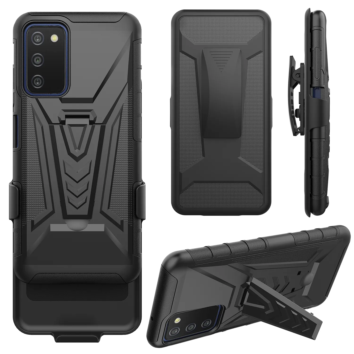 Heavy Duty Kickstand Phone Case for Samsung A04S A14 A54 5G S22 Ultra Plus J2 Prime G530 G538 Holster Belt Clip Phone Cover