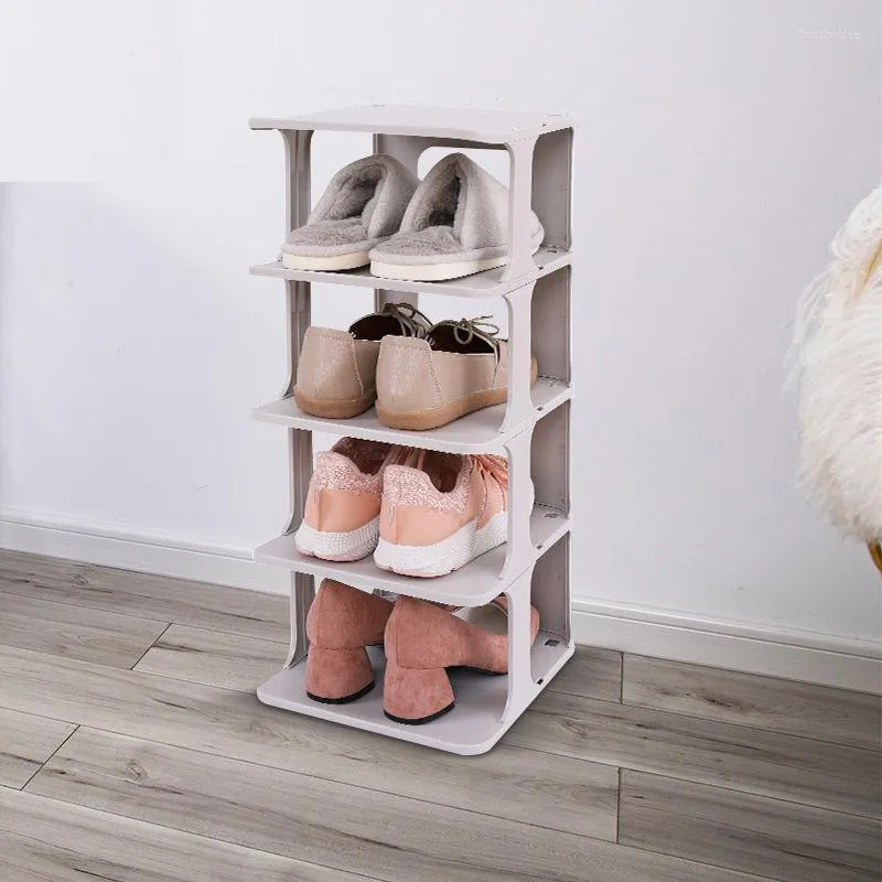Armazenamento de roupas 4/6pcs Rack de gabinete de sapatos economiza espaço combinação gratuita caixa de banheiro conveniente horizontal