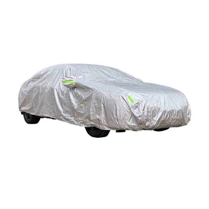 자동차 덮개 보편적 인 전체 자동차 커버 야외 햇볕 UV 스노우 먼지 서리 저항성 보호 커버 J220907