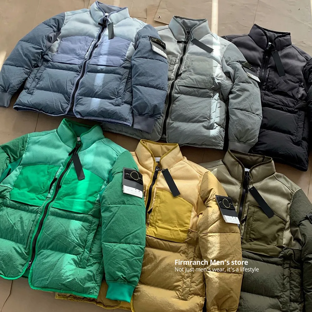 Parkas de plumón para hombre Firmranch Chaquetas acolchadas de invierno para hombre Mujer Abrigo de pato blanco Cuello con cremallera Multicolor Street Stone Thick Plus Size 221122