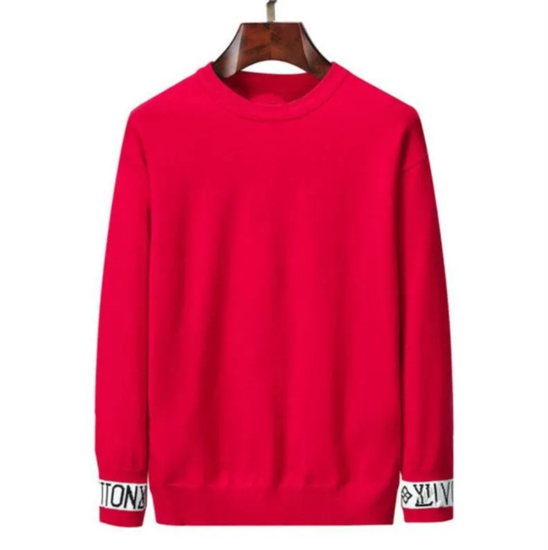 Nieuwe herentruien herfst Casual Fashion Men Designer Sweaters Black Red