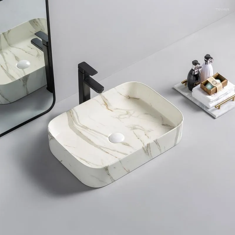 Bath Accessory Set High Quality Wash Basin El Villa Counter Top Ceramic Art