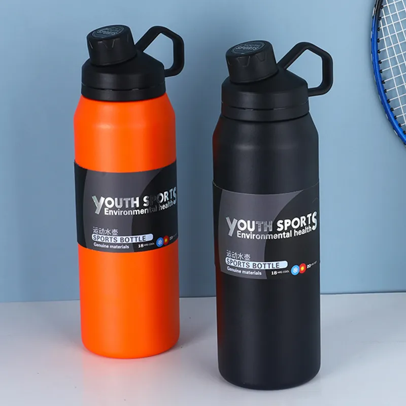 Garrafas de água 1000ml 650ml 100ml portátil duplo aço inoxidável aço de balão de chá de chá térmico esporte Termocup de grande capacidade Thermocup 221122