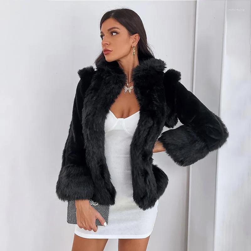 Women's Fur Women's Leather Coat Faux Mink Jacket Imitation Mid-Length Integrated