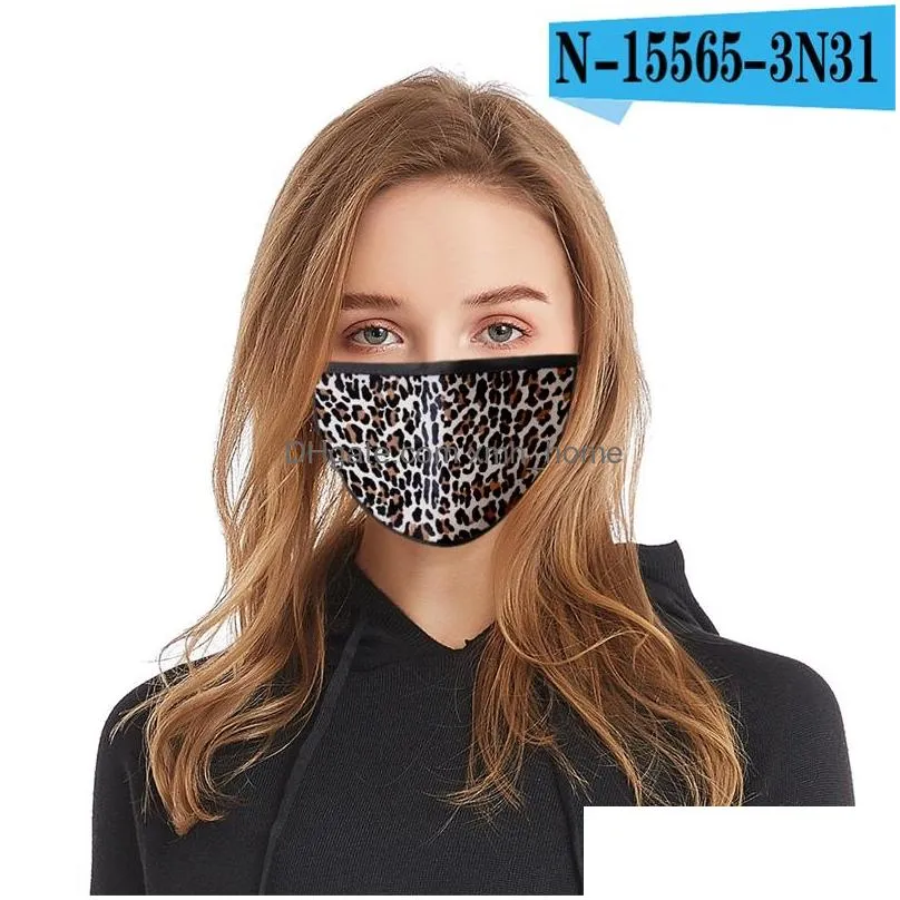 Designer masker anti dimma respirator tvättbara ansiktsmasker dammtät mascarilla solskade mode leopard tryck livskydd i lager dhlaw
