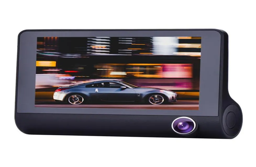 3 camera's Auto DVR 4 inch IPS Dash Cam Threeway Highspeed Full HD 1080p Rijden DVRS Dual Lens Special Recorder voor reizen