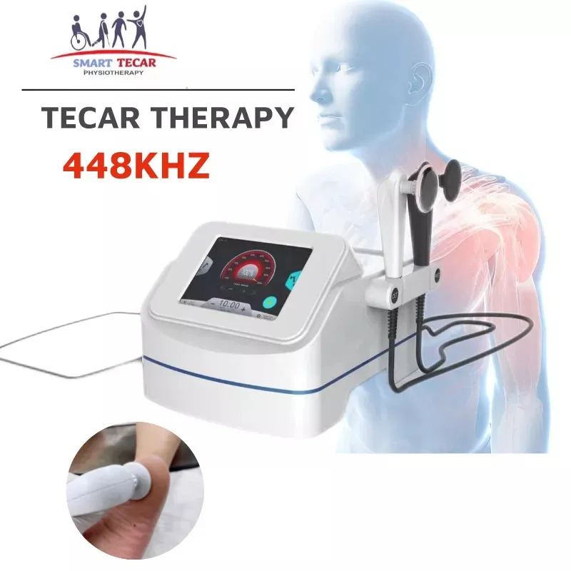 Smart Tecar Physiotherapy Health Gadgets Diathermy CET RET Therapy Machine With 448KHz for Pain Relief and Cellulite Reduce