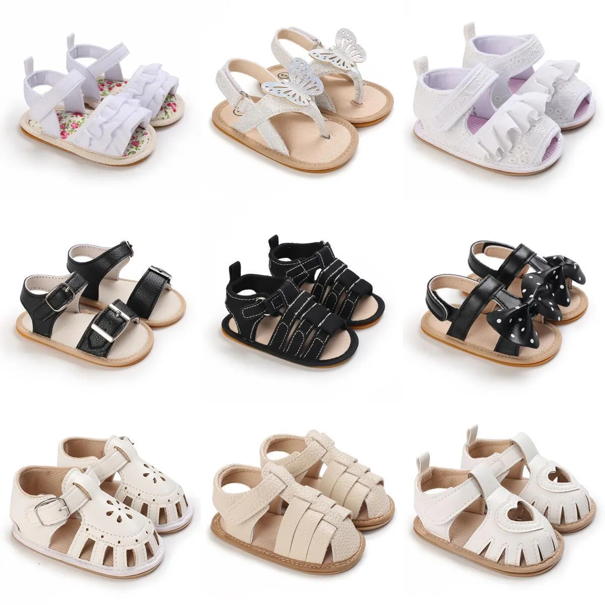 Babyschoenen Zomer Jongens En Meisjes Peuter Schoenen Casual Elegant Leer Rubberen Zolen Baby Sandalen Ademend Strand 221122